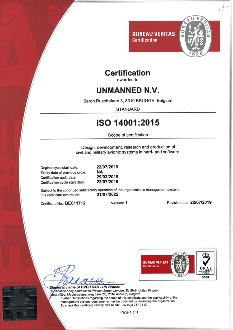 UNM-ISO14001-2019-2022
